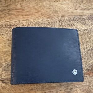 Montblanc NEW 118653 4810 Westside Wallet 6CC Blue Leather NEW IN BOX